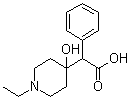 CAS # 5449-34-3, 1-Ethyl-4-hydroxy-alpha-phenyl-4-piperidineacetic acid, NSC 16311