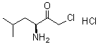 structure of CAS# 54518-92-2, (S)-3-Amino-1-chloro-5-methyl-2-hexanone hydrochloride