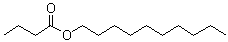 CAS # 5454-09-1, Butanoic acid decyl ester, Decyl butanoate, Decyl butyrate, ENT 30734, NSC 23061