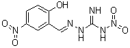 CAS # 5456-22-4, 2-[(2-Hydroxy-5-nitrophenyl)methylene]-N-nitrohydrazinecarboximidamide, NSC 1528