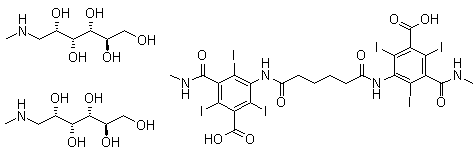 碘卡酸葡甲胺盐分子结构 (CAS 54605-45-7)