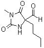 4-丁基-1-甲基-2,5-二氧代-4-咪唑烷甲醛分子结构 (CAS 5471-58-9)