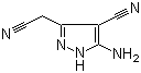 5-氨基-4-氰基-3-氰基甲基吡唑分子结构 (CAS 54711-21-6)