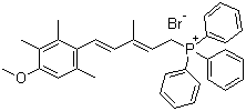 structure of CAS# 54757-44-7, [5-(4-甲氧基-2,3,6-三甲基苯基)-3-甲基-2,4-戊二烯-1-基]三苯基溴化膦