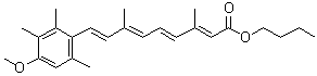structure of CAS# 54757-45-8, 9-(4-甲氧基-2,3,6-三甲基苯基)-3,7-二甲基-2,4,6,8-壬四烯酸丁酯