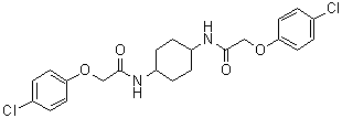 structure of CAS# 548470-11-7, N,N'-1,4-环己烷二基二[2-(4-氯苯氧基)乙酰胺]