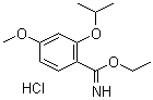structure of CAS# 548472-48-6, 4-Methoxy-2-(1-methylethoxy)benzenecarboximidic acid ethyl ester hydrochloride