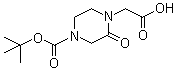 4-叔丁氧羰基-2-氧代-1-哌嗪乙酸分子结构 (CAS 549506-47-0)