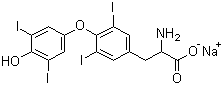 structure of CAS# 55-03-8, Levothyroxine sodium