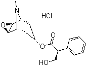structure of CAS# 55-16-3, (-)-盐酸东莨菪碱