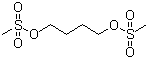 CAS # 55-98-1, Busulfan, Myleran, Busulfex, Busulphan, Tetramethylene bis(methanesulfonate), 1,4-Dimethanesulfonoxybutane, 1,4-Butanediol dimethanesulfonate