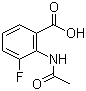 structure of CAS# 550346-18-4, 2-乙酰胺基-3-氟苯甲酸