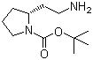 (R)-2-氨甲基-1-N-叔丁氧羰基吡咯烷分子结构 (CAS 550378-07-9)