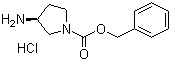 (S)-1-Cbz-3-氨基吡咯烷盐酸盐分子结构 (CAS 550378-39-7)