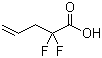 2,2-二氟-4-戊烯酸分子结构 (CAS 55039-89-9)