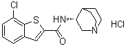 (R)-7-Chloro-N-(quinuclidin-3-yl)benzo[b]thiophene-2-carboxamide hydrochloride molecular structure (CAS 550999-74-1)