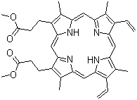 原卟啉 IX 二甲酯分子结构 (CAS 5522-66-7)