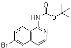 (6-溴-1-异喹啉基)氨基甲酸叔丁酯分子结构 (CAS 552331-12-1)