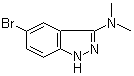 structure of CAS# 552331-32-5, 5-溴-N,N-二甲基-1H-吲唑-3-胺