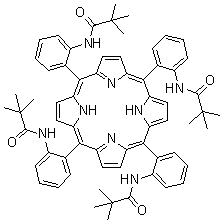 CAS # 55253-62-8, meso-Tetra(alpha,alpha,alpha,alpha-o-pivalamidophenyl)porphyrin, N,N',N'',N'''-(21H,23H-Porphine-5,10,15,20-tetrayltetra-2,1-phenylene)tetrakis[2,2-dimethyl-propanamide] stereoisomer
