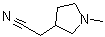 1-甲基-3-吡咯烷乙腈分子结构 (CAS 55278-10-9)