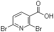 structure of CAS# 55304-85-3, 2,6-Dibromo-3-pyridinecarboxylic acid