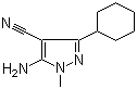 structure of CAS# 553672-05-2, 5-氨基-3-环己基-1-甲基-1H-吡唑-4-甲腈