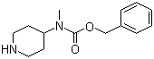 structure of CAS# 553672-39-2, Benzyl N-methyl-N-(4-piperidinyl)carbamate