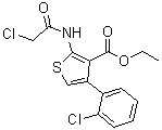 2-[(2-氯乙酰基)氨基]-4-(2-氯苯基)-3-噻吩羧酸乙酯分子结构 (CAS 554404-40-9)