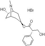 氢溴酸山莨菪碱分子结构 (CAS 55449-49-5)