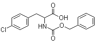 4-氯-N-[苄氧羰基]-DL-苯丙氨酸分子结构 (CAS 55478-54-1)