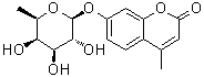 CAS # 55487-93-9, 7-[(6-Deoxy-beta-D-galactopyranosyl)oxy]-4-methyl-2H-1-benzopyran-2-one, 4-Methylumbelliferyl beta-D-fucoside