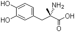 CAS # 555-30-6, Methyldopa, 2-Amino-3-(3,4-dihydroxyphenyl)-2-methyl-propanoic acid, L-Methyl Dopa
