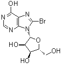 8-溴肌苷分子结构 (CAS 55627-73-1)