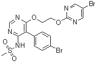 CAS # 556796-88-4, N-[5-(4-Bromophenyl)-6-[2-[(5-bromo-2-pyrimidinyl)oxy]ethoxy]-4-pyrimidinyl]methanesulfonamide