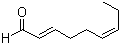 structure of CAS# 557-48-2, 反式,顺式-2,6-壬二烯醛