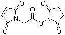 structure of CAS# 55750-61-3, 马来酰亚胺基乙酸琥珀酰亚胺酯