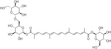 structure of CAS# 55750-84-0, 西红花苷 II