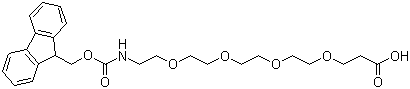 5,8,11,14-四氧杂-2-氮杂十七烷二酸 1-(9H-芴-9-基甲基)酯分子结构 (CAS 557756-85-1)