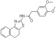 structure of CAS# 557782-81-7, N-(4,5-二氢萘并[1,2-d]噻唑-2-基)-3,4-二甲氧基苯乙酰胺