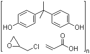 CAS # 55818-57-0, Bisphenol A epoxy diacrylate, Bisphenol A diglycidyl diacrylate oligomer, Bisphenol A-epichlorohydrin acrylate, 4,4'-(1-Methylethylidene)bisphenol polymer with 2-(chloromethyl)oxirane 2-propenoate