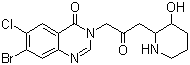 structure of CAS# 55837-20-2, Halofuginone