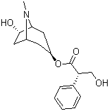 CAS # 55869-99-3, Anisodamine, alpha-(Hydroxymethyl)benzeneacetic acid 6-hydroxy-8-methyl-8-azabicyclo(3.2.1)oct-3-yl ester