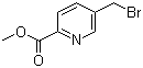 structure of CAS# 55876-84-1, 5-溴甲基吡啶-2-甲酸甲酯