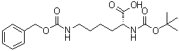 CAS # 55878-47-2, N2-[(1,1-Dimethylethoxy)carbonyl]-N6-[(phenylmethoxy)carbonyl]-D-lysine, (R)-6-(((Benzyloxy)carbonyl)amino)-2-(((tert-butoxy)carbonyl)amino)-hexanoic acid, NSC 334941