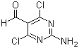 structure of CAS# 5604-46-6, 2-氨基-4,6-二氯嘧啶-5-甲醛