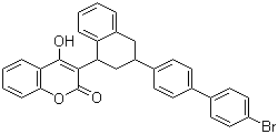 structure of CAS# 56073-10-0, Brodifacoum