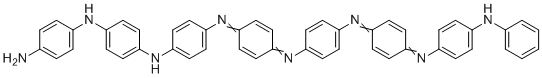 CAS # 5612-44-2, 4-N-[4-[4-[[4-[4-[[4-(4-anilinophenyl)iminocyclohexa-2,5-dien-1-ylidene]amino]phenyl]iminocyclohexa-2,5-dien-1-ylidene]amino]anilino]phenyl]benzene-1,4-diamine, Polyaniline