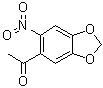 structure of CAS# 56136-84-6, 1-(6-硝基-1,3-苯并二氧杂环戊烯-5-基)乙酮
