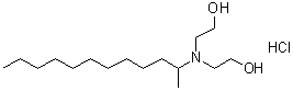 2,2'-[(1-甲基十一烷基)亚氨基]二乙醇盐酸盐分子结构 (CAS 56167-09-0)